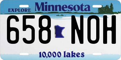 MN license plate 658NOH