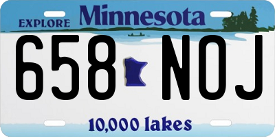 MN license plate 658NOJ