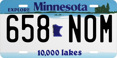 MN license plate 658NOM