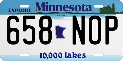 MN license plate 658NOP