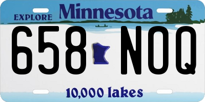 MN license plate 658NOQ