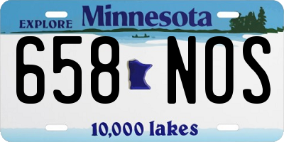 MN license plate 658NOS