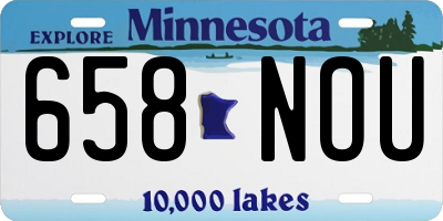 MN license plate 658NOU