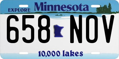 MN license plate 658NOV