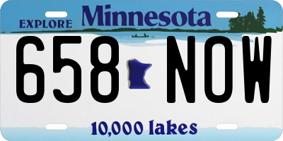 MN license plate 658NOW
