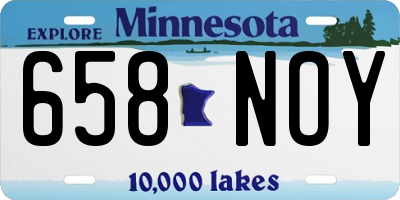 MN license plate 658NOY
