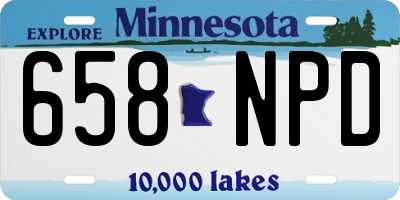 MN license plate 658NPD