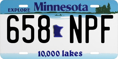 MN license plate 658NPF