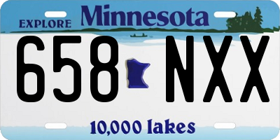 MN license plate 658NXX