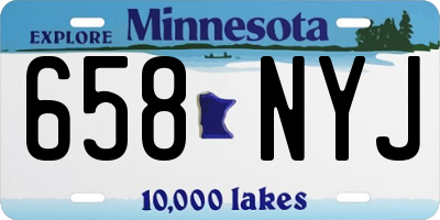 MN license plate 658NYJ
