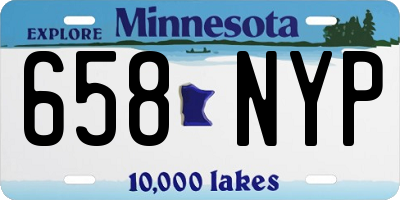 MN license plate 658NYP