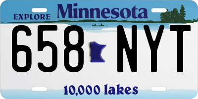 MN license plate 658NYT