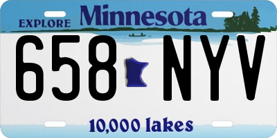 MN license plate 658NYV