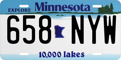 MN license plate 658NYW