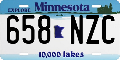 MN license plate 658NZC