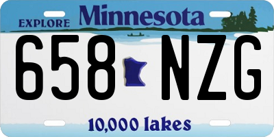 MN license plate 658NZG