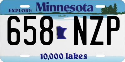 MN license plate 658NZP