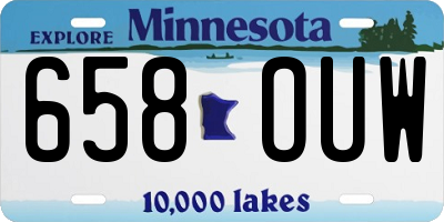 MN license plate 658OUW