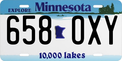 MN license plate 658OXY