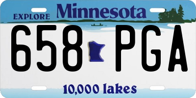 MN license plate 658PGA