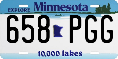 MN license plate 658PGG
