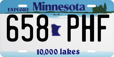 MN license plate 658PHF