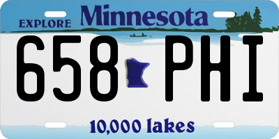 MN license plate 658PHI