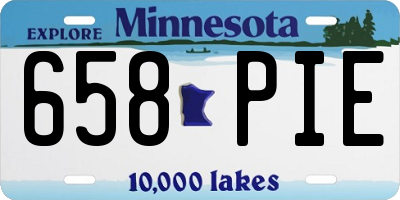 MN license plate 658PIE