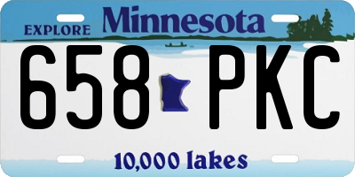 MN license plate 658PKC