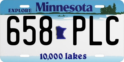 MN license plate 658PLC