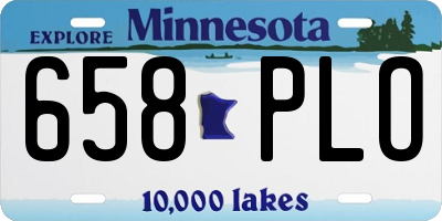 MN license plate 658PLO
