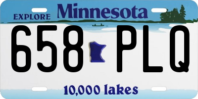 MN license plate 658PLQ