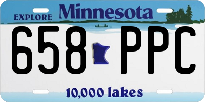 MN license plate 658PPC
