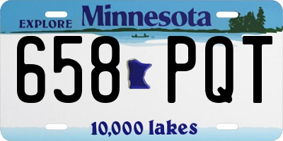 MN license plate 658PQT