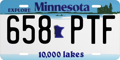 MN license plate 658PTF
