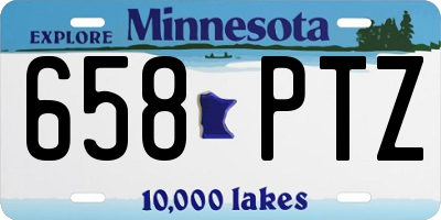 MN license plate 658PTZ