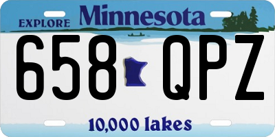 MN license plate 658QPZ