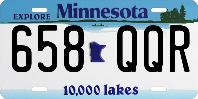 MN license plate 658QQR