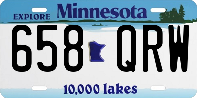 MN license plate 658QRW
