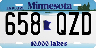 MN license plate 658QZD