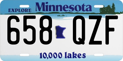 MN license plate 658QZF