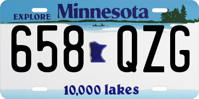 MN license plate 658QZG