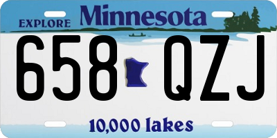 MN license plate 658QZJ
