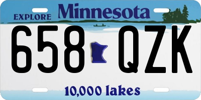 MN license plate 658QZK