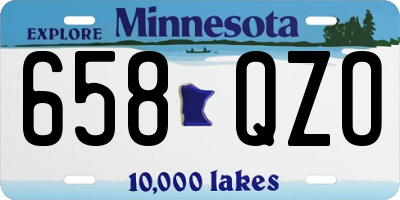 MN license plate 658QZO