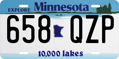 MN license plate 658QZP