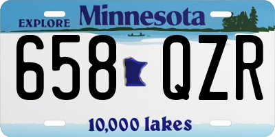 MN license plate 658QZR