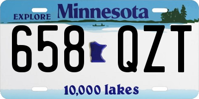 MN license plate 658QZT