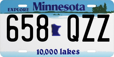 MN license plate 658QZZ