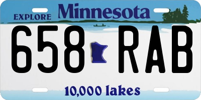 MN license plate 658RAB